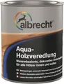 Produktbild: Albrecht Aqua‑Holzveredlung Weiß 750 ml | Wasserbasierte Universallasur | Seidenglänzende Schutz‑ & Dekorlasur | Für Innen & Außen | Blockfest & tropfgehemmt
