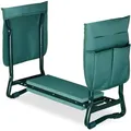 Produktbild: Relaxdays Kniebank, weiches Kniekissen, 2 Taschen, klappbar, Kniehilfe Gartenarbeit, bis 150 kg, HBT 50x60x27,5cm, grün