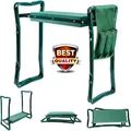Produktbild: Garten Kniebank Gartenhocker klappbar Gartenstuhl mit Gerätetasche bis 150kg DHL