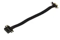 Produktbild: KALEA-INFORMATIQUE Riser-Erweiterungsmatte für PCI Express x1-Anschluss zu PCIe x1-Anschluss mit PCIe 3.0-kompatiblen, geschirmten, flexiblen Flachbandkabeln. Gesamtlänge 23cm