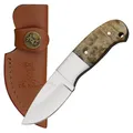 Produktbild: Elk Ridge Jagdmesser, 6 cm FullTang Edelstahlklinge, Holzgriff, Gürtelscheide