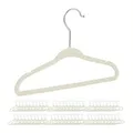 Produktbild: 60 X Kinderkleiderbügel Samt, Rutschfeste Kleiderbügel, Steg & Kerben, Mädchen & Jungen, Drehbar, Kinderbügel, Beige