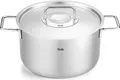 Produktbild: Fissler Pure Collection / Edelstahl-Kochtopf (Ø 24 cm, 5,7L) Töpfe inkl. Metall-Deckel, Innen-Skalierung – Induktion