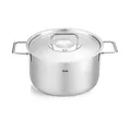 Produktbild: Fissler Pure Collection/Edelstahl-Kochtopf (Ø 24 cm, 5,7L) Töpfe inkl. Metall-Deckel, Innen-Skalierung – Induktion