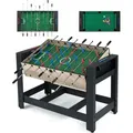 Produktbild: COSTWAY 2in1 Multi Spieltisch, Tischkicker mit Tischfußball, Billardtisch, 2 Bälle, Queue, Dreieck, Bürste & Kreide, Multifunktionstisch, für K... - Schwarz