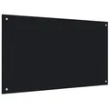 Produktbild: vidaXL Küchenrückwand Schwarz 100x60 cm Hartglas