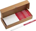 Produktbild: Meister Zimmermannsbleistift-Set 50-teilig - 240 mm Länge - Ovale Form - Mittlere Härte - Ideal zum Anzeichnen & Markieren - rot & weiß / Markierungswerkzeug / Baubleistift / 9446720