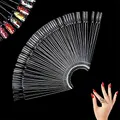 Produktbild: 100 Stück Nagelspitzen Nagel Display Swatches Nägel Nagellack Display Ringsticks, Display Transparent Nail Art Tips Nagel Salon Übungen