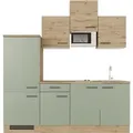 Produktbild: Flex-Well Exclusiv Küche 1602-002 Cara 210 cm Schilfgrün matt - Artisan Eiche