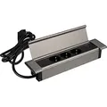 Produktbild: DesignLight Flatbox 3-fach Schuko-Steckdose mit 1x USB A und 1x USB C / Steckdosenverteiler - Schwarz