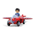 Produktbild: Toddys by siku 0116, Leo Loopy, 3-teiliges Flugzeug mit Licht und Sound, Zusammensteckbar, Inkl. beweglicher Spielfigur, Hochwertiger Schwungradmotor, Rot/Grau, Ab 12 Monaten