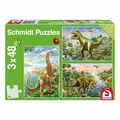 Produktbild: Schmidt Spiele Dinosaurier Abenteuer Dinosauriern Kinderpuzzle 3x48 T. Puzzle