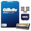 Produktbild: Gillette Proglide Rasierklingen Herren, 8 Original Ersatzklingen, Schwarz - Nassrasierer, 2X Gleitstreifen vor Und Nach Den Klingen für Unglaubliche Gründlichkeit Und Komfort