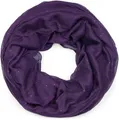 Produktbild: styleBREAKER Damen Loop Schal mit Glitzer-Effekt | Einfarbiger Schlauchschal aus weicher Viskose | Leicht & Elegant | 87 x 93 cm, Farbe:Pflaume