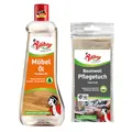 Produktbild: POLIBOY Möbel Öl - Nährendes Holzpflegemittel für Holzmöbel - Farbloses Holzöl - 1x 500 ml - Mit Baumwolltuch - Made in Germany