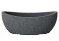 Produktbild: Scheurich Wave Globe Jardiniere, ovale Pflanzschale aus Kunststoff, Schwarz-Granit, 58 cm lang, 24 cm breit, 23 cm hoch, 15 l Vol.