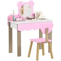 Produktbild: Kinder Schminktisch Set Frisiertisch mit Hocker Spiegel Schubladen Kosmetiktisch