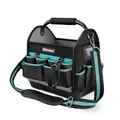 Produktbild: DURATECH Profi Werkzeugtasche Elektriker, Robuste Werkzeugtasche 30,5 cm mit wasserdichtem Boden & großer Öffnung, Aus 900D Polyester, Große Kapazität, Mit Stahlrohr und verstellbarem Schultergurt