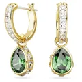 Produktbild: Swarovski Chroma Hängeohrringe, Grüne und Vergoldete Ohrhänger mit Strahlenden Swarovski Kristallen