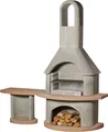 Produktbild: Buschbeck Gartenkamin Carmen inkl Tisch BBQ Kohlegrill Holzgrill Grillkamin