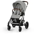 Produktbild: cybex Gold Kinderwagen Balios S Lux, Hellgrau, Textil, 60x110x91 cm, UV 50+, Feststellbremse, 5-Punkte-Gurt, für Babyschale geeignet, Griff in Lederoptik, Sitz umsetzbar, Einhand-Faltmechanismus, Baby on Tour, Kinderwagen, Kombikinderwagen