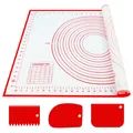Produktbild: Backmatte Silikon Backunterlage Teigmatte Antihaft Rutschfest 70x50cm