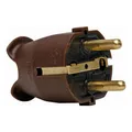 Produktbild: Kopp Schutzkontakt-Stecker, Kunststoff, IP 20, zentrale Einführung, 2 Schutzkontaktsysteme gem. Norm CEE 7/VII für Kabelquerschnitt bis 3 x 1,5 mm², braun, 175706004