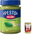 Produktbild: Pesto alla Genovese 6x 190g | Glutenfreie Italienische Pasta-Sauce mit 100% italienischem Basilikum aus nachhaltiger Landwirtschaft und Parmigiano Reggiano + Italian Gourmet polpa 400g