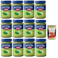 Produktbild: 12x Pesto alla Genovese 190g | Glutenfreie Italienische Pasta-Sauce mit 100% italienischem Basilikum aus nachhaltiger Landwirtschaft und Parmigiano Reggiano + Italian Gourmet polpa 400g