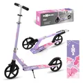 Produktbild: COIL City Roller - Klappbarer, Höhenverstellbarer Scooter für Kinder und Erwachsene, Roller Kinder 6 Jahre Kinderroller, 200 mm PU Räder, ABEC-7 Lager, Vorderradaufhängung, Ergonomische Griffe (Lila)