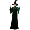 Produktbild: Metamorph Hexen-Kostüm Harry Potter – Minerva McGonagall Kostüm, Lizenziertes Kostüm der Zauberlehrerin aus Hogwarts grün L-XL