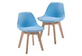 Produktbild: en.casa Kinderstuhl, »Elvdal« 2er Set gepolstert 56 x 38 x 33 cm Himmelblau