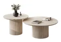 Produktbild: Lookway Couchtisch OVI-Tischset mit geriffelter Basis (2er Set), Durchmesser: ⌀80 cm und ⌀60 cm