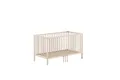 Produktbild: 58 aufm Kessel Kinderbett Babybett Kara-lynn 144x76x84 Gitterbett Wiege Massivholz Buche Natur (inkl. Versand, Lieferung bis Verwendungsstelle), Liegefläche 70 x 140, höhenverstellbarer Lattenrost, mit Umbauseite