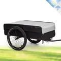 Produktbild: Klarfit - Fahrradanhänger, Lastenanhänger mit 2 Rädern und Regenverdeck, Stahl-Fahrradanhänger mit Anhängevorrichtung & Halterung, Wasserdichter