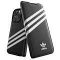 Produktbild: adidas Hülle Entworfen für iPhone 14 Pro | Stoßfester Fallschutz | Kompatibel mit kabellosem Laden | 6,1 Zoll Schwarz-Weißes DREI Streifen Folio Design | Schützende Originals Handyhülle