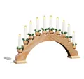 Produktbild: vidaXL Christbaumschmuck Weihnachtskerzenbogen mit 10 LED Kerzen Braun 47 x 5 x 29 cm (1-tlg)