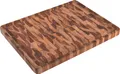 Produktbild: Teak Stirnholz Schneidebrett mit Saftrille, FSC Zertifiziertes Teakholz, Mass...