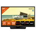 Produktbild: Lenco LED-2463 24-Zoll Smart TV Full HD - Fernseher mit Bluetooth - 12V Kfz- Adapter - Netflix, YouTube & WLAN - Bluetooth - HDMI - Ethernet - schwarz