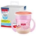 Produktbild: NUK Mini Magic Cup Night Trinklernbecher | 6+ Monate | 160 ml | 360° Auslaufschutz-Rand | Leuchtet im Dunkeln | Leicht zu greifende Griffe | BPA-frei & waschbar | Pink