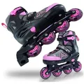 Produktbild: Apollo Inlineskates Champion Verstellbare Inlineskates für Kinder und Erwachsene, Größe 31-42, mit LED Rollen rosa M (35-38)