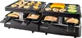 Produktbild: Unold 48755 Raclette Extendable, Raclette mit antihaftbeschichteter Grillplatte und 8 Pfännchen, Tischgrill für 8 Personen, max. 1300 W