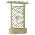 Produktbild: vidaXL Pergola mit Pflanzkasten 162x56x204 cm Holz NEU
