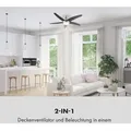 Produktbild: Bolero 2-in-1-Deckenventilator 134cm Leuchte 55W Luftdurchsatz 10.212 m3/h max. Walnussflügel Fernbedienung - Klarstein