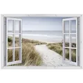 Produktbild: artissimo Garten-Poster, Beige, Kunststoff, Wasser/Strand/Meer, Rechteckig, 120x80x2 cm, Bilder und Zubehör, Wandbilder, Sonstige Wandbilder