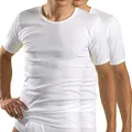 Produktbild: HERMKO 3840 2er Pack Herren Kurzarm Shirt (Weitere Farben), 100% Bio-Baumwolle, Größe:D 10 = EU 4XL, Farbe:weiß