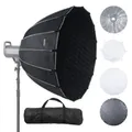 Produktbild: VEVOR Parabolic Softbox, 880 mm, Octagon Softbox Schnellverschluss & Schnellfaltung, leicht und tragbar, für Bowens Mount, 4 Lichteffekte, geeignet für professionelle Fotografie, tägliches Filmen