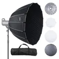 Produktbild: VEVOR Parabolic Softbox, 880 mm, Octagon Softbox Schnellverschluss & Schnellfaltung, leicht und tragbar, für Bowens Mount, 4 Lichteffekte, geeignet für professionelle Fotografie, tägliches Filmen
