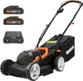 Produktbild: WORX 40V Akku-Rasenmäher WG779E inkl. 2 x 2,5Ah Akku u. Ladegerät 34 cm