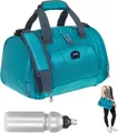 Produktbild: Sporttasche klein Damen Elephant Trainer 42 cm 18 Liter Freizeittasche Schule Fitness Sport Schwimmen Turnen Tasche Gymbag 1242 Petrol + Flasche